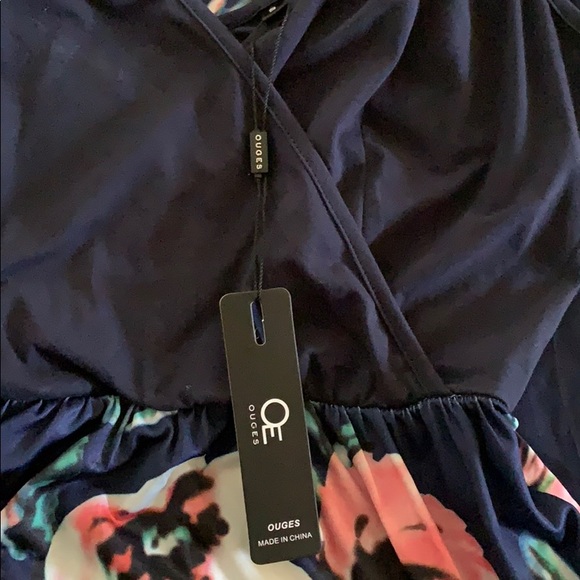 Floral Maxi Dress w Pockets - Picture 5 of 5